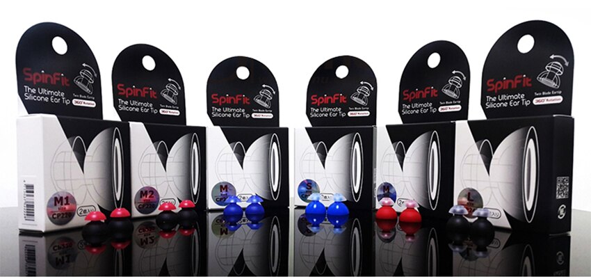1 paar (2 stuks) SpinFit CP220 CP230 CP240 360 Gedraaid In-Ear Oordopjes Gepatenteerde Siliconen Oordopje Innovatieve Technologie Oordopjes