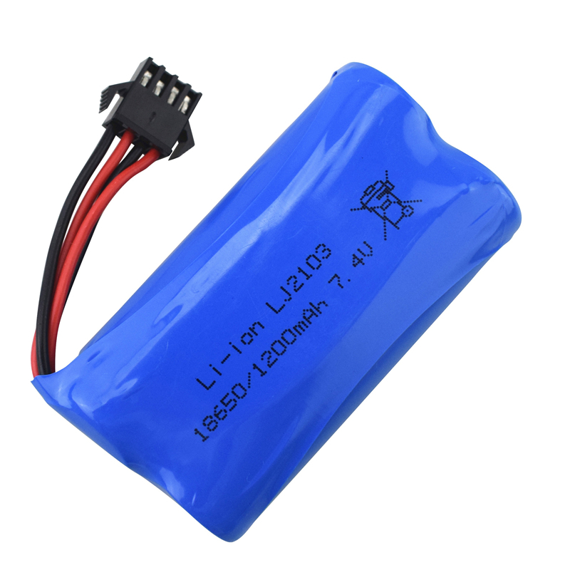 Batteria al litio 1/2/3/5 pezzi 7.4V 1200mAh per barca RC senza fili EC08, modello di navata, batteria al litio ad alta velocità di ricambio per modello di auto