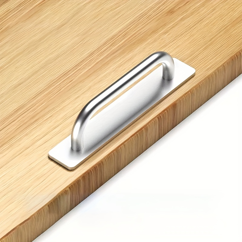 Self-Stick Instant Cabinet Drawer Handles Pulls - 5.8 inch Stainless Steel Adhesive Door Handles, No Drilling: MULTI