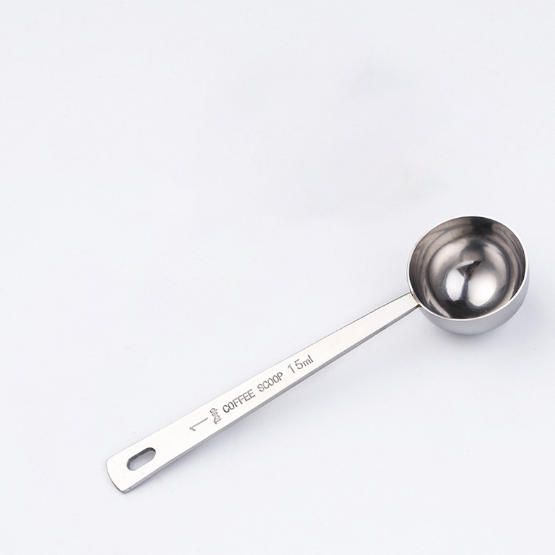 Cuchara medidora dorada de acero inoxidable para leche en polvo, cuchara multifunción para té y café con mango largo, de plata, 15/30ML: Silver S