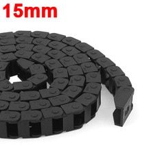 Uxcell  r28 10 x 15mm nylon beskyttelse serie trækkæde kabel wireholder 1.5m/ 4.9ft længde lavstøj vandtæt sort