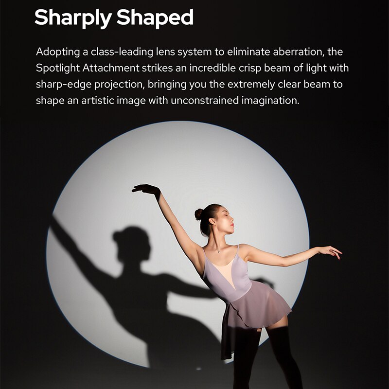 Godox VSA-19K VSA-26K VSA-36K Spotlight Attachment Conical Snoot Optical Condenser with Bowens Mount for VL300 SL150II LED Light