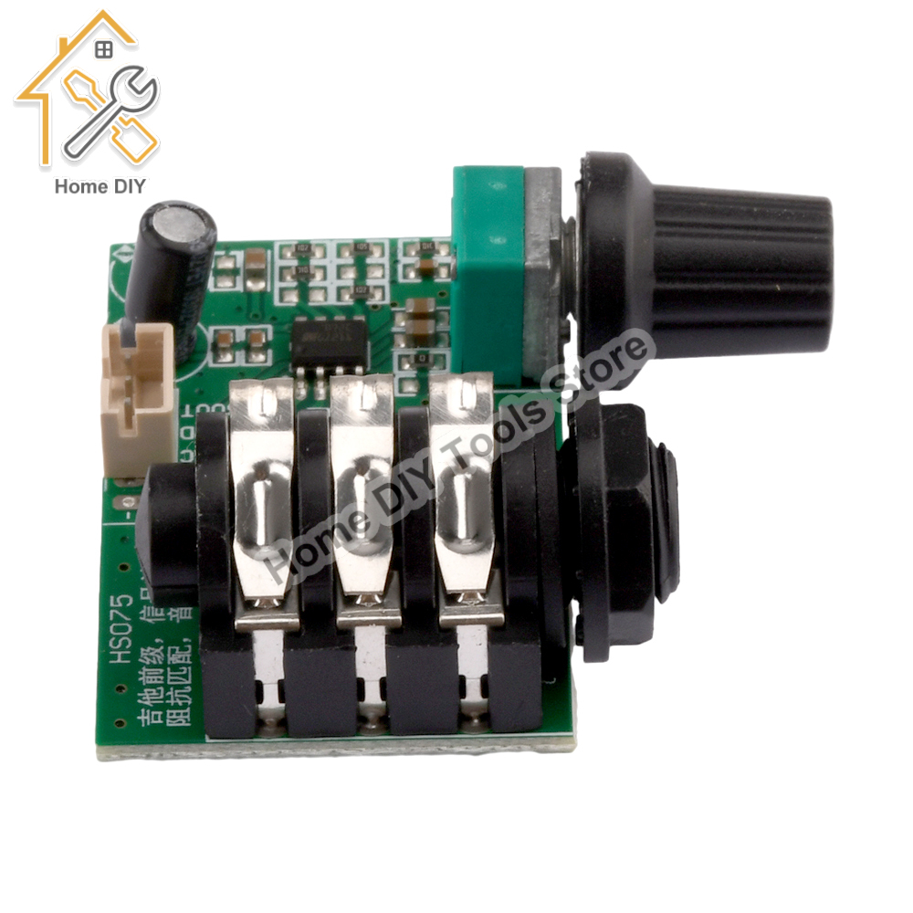 TL072 Op Amp High Impedance Preamplifier Preamp Pre-amplifier Board For Guitar Instrument