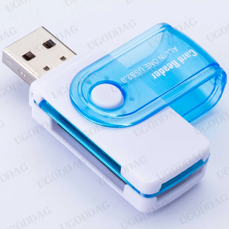 4 in 1 USB Memory Card Reader USB 2.0 to SD Micro SD TF MS M2 Card Adapter for Computer Android Mobile Phone: Orange