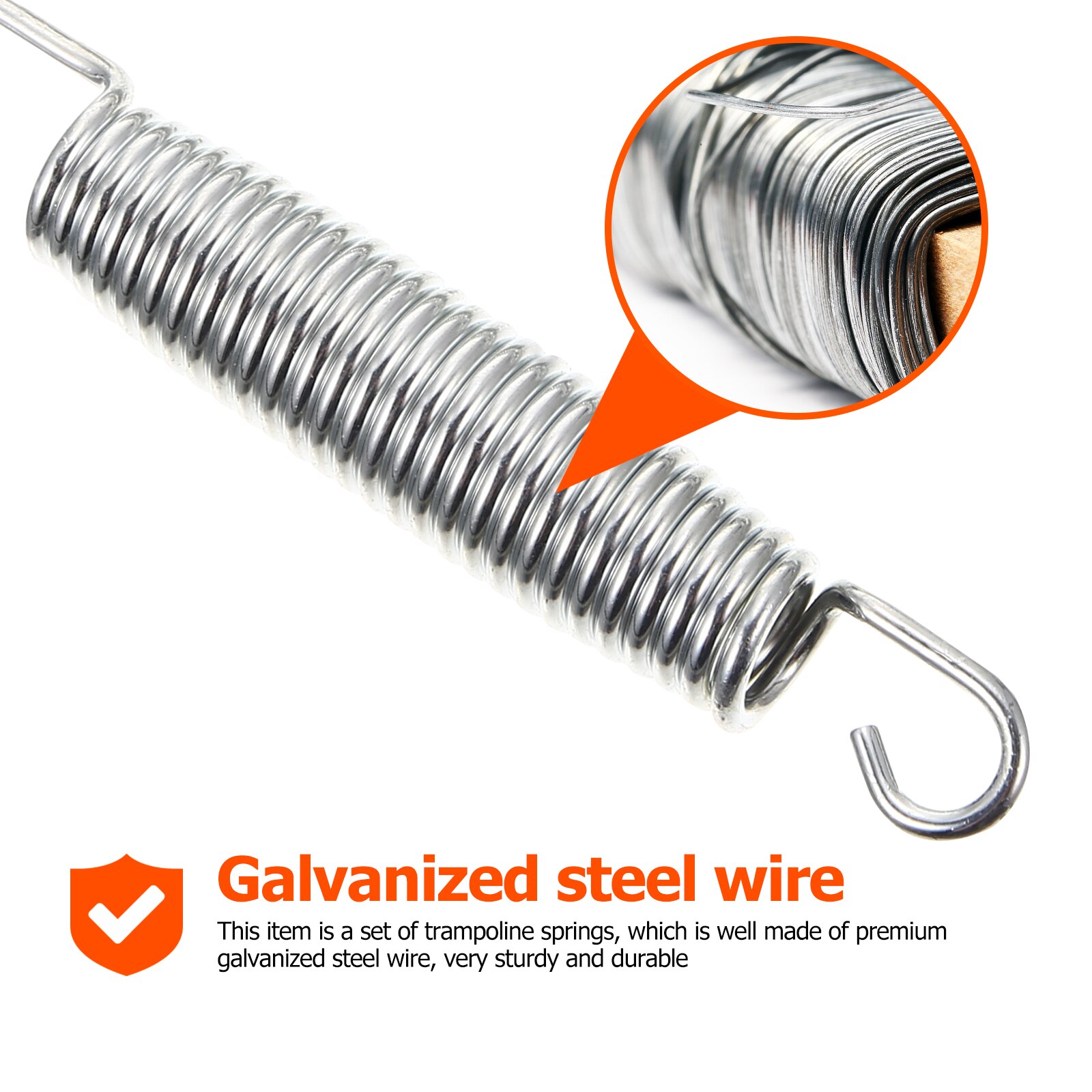 1 Set of Versatile Trampoline Springs Sturdy Extension Springs with Hook for Home