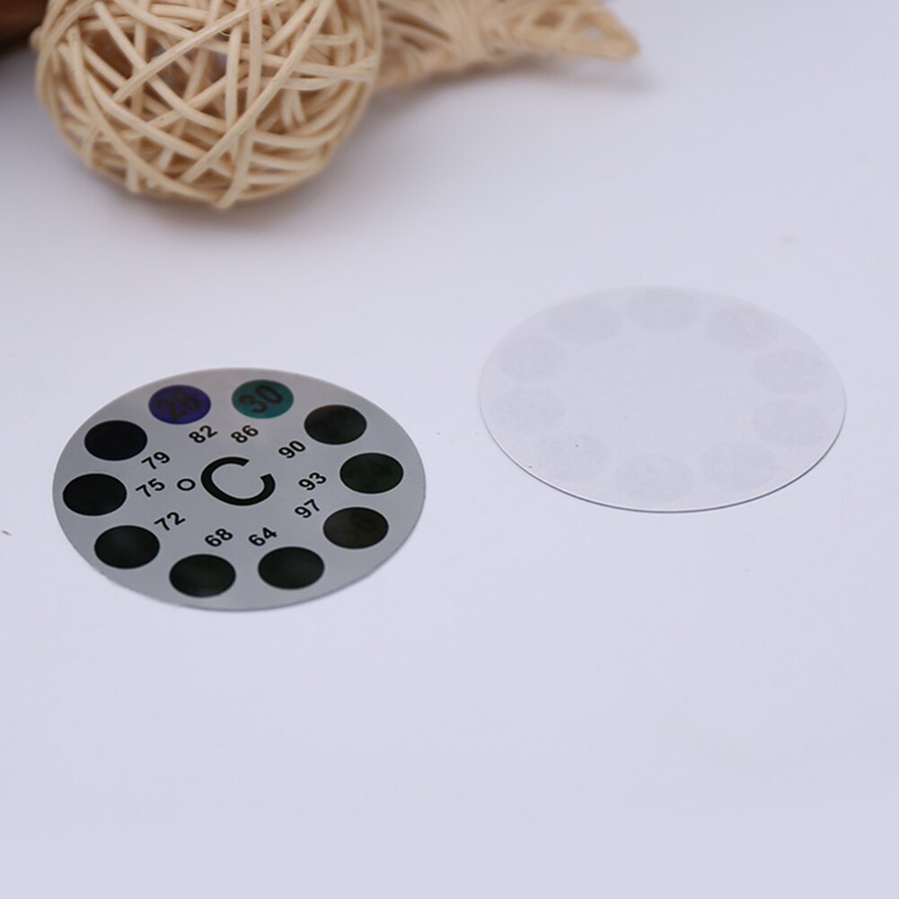Huishoudelijke 50Mm Dual Schaal Vis Tank Duurzaam Digitale Thermometer Sticker Ronde Temperatuur Meet Plastic Aquarium Accessoires: 1pc