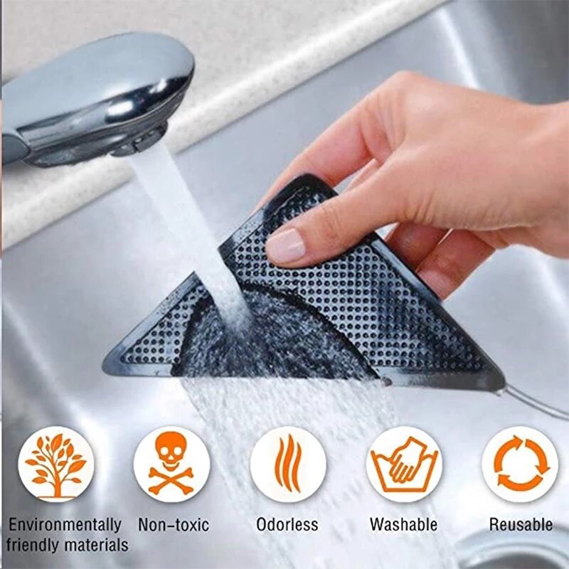 Bloc de fixation pour tapis, antidérapant, réutilisable, coins noirs, lavable, 4 pièces/1 pièce