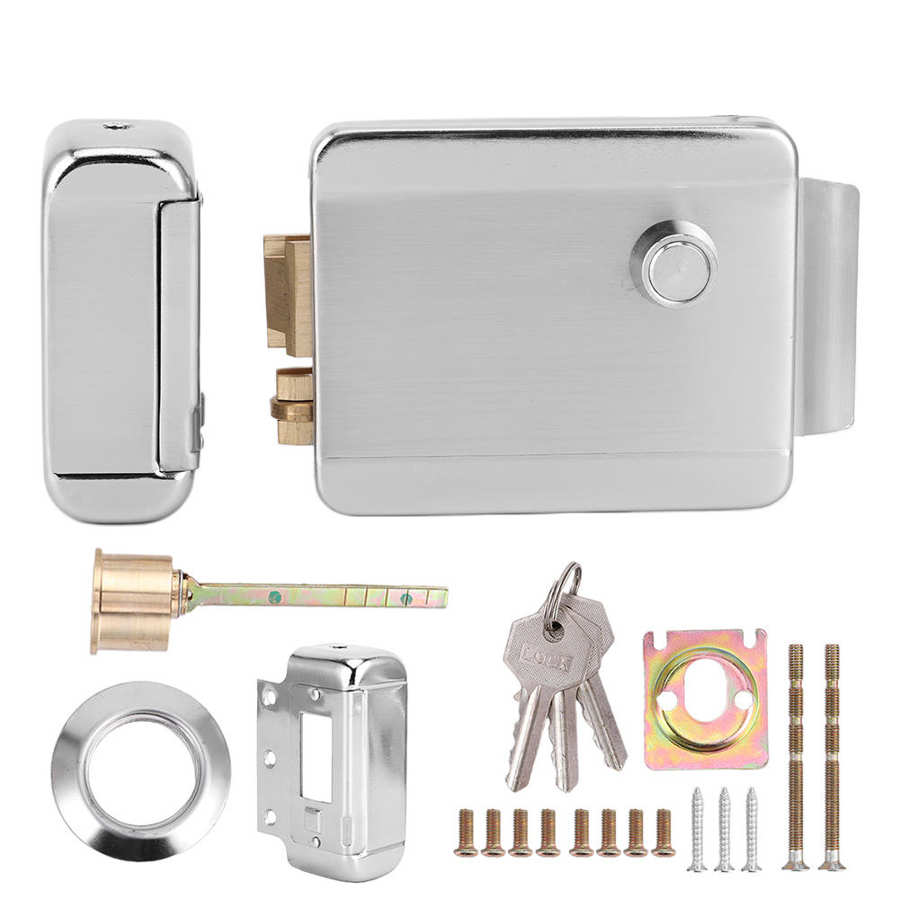 Single Headed Electric Control Lock Kit DC12V High Sensitivity Anti-Theft Security Door Access
