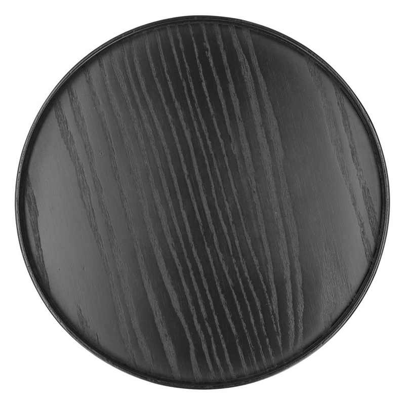 Wood Tea Tray Restaurant Trays Round Serving Tray for Home for Kitchen: 30cm