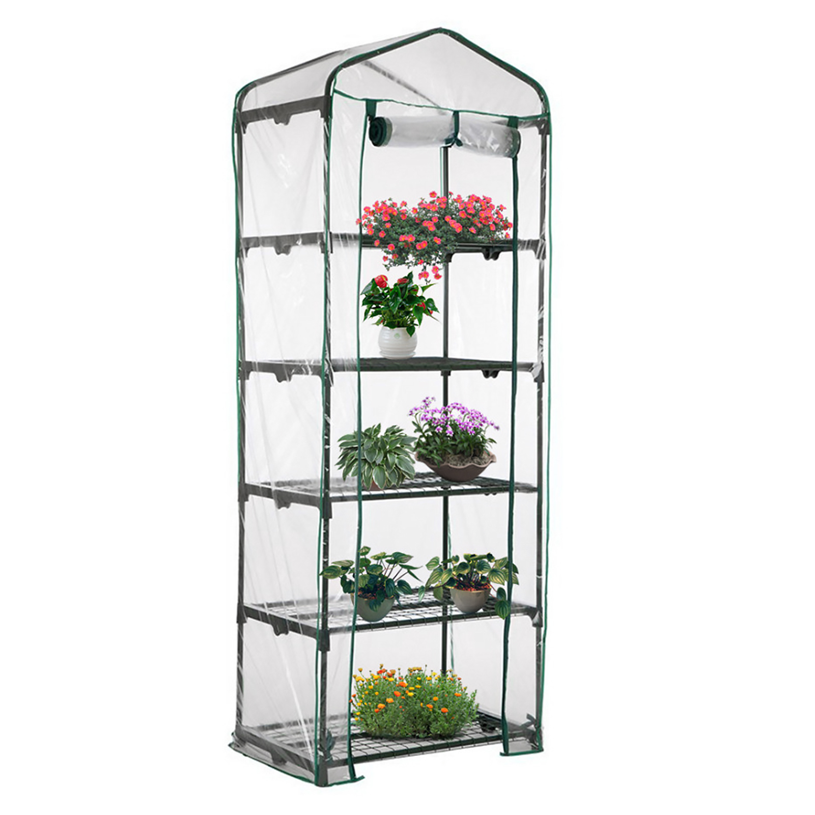 Portable Mini Greenhouse Cover Warm Clear PVC Household Balconies Protective Garden Supplies Walk-in Plant Outdoor Waterproof