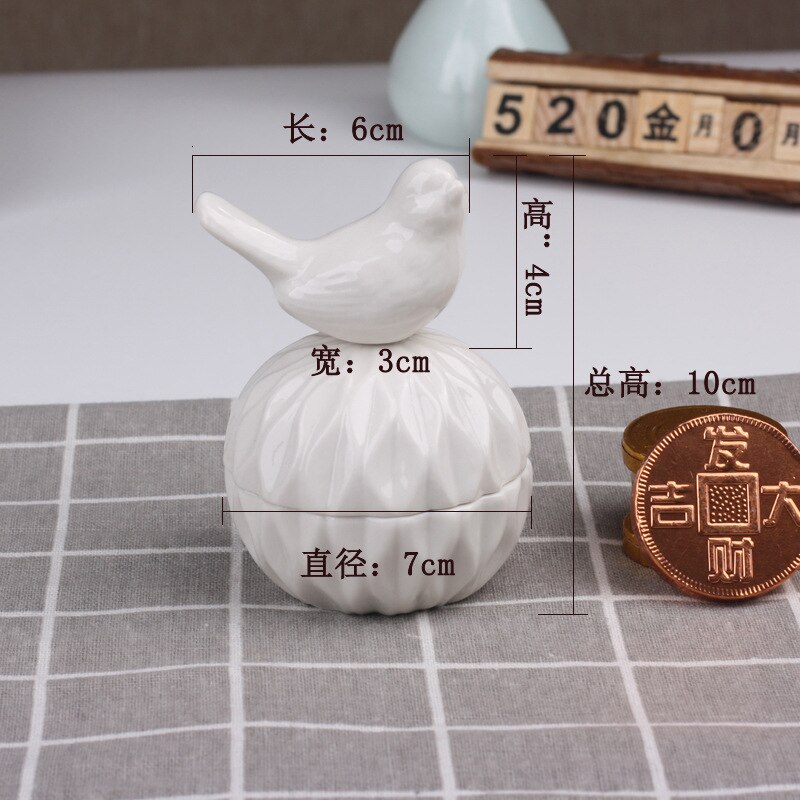 MINI Ceramic Animal Storage Jars Bear Rabbit Cover Spices Candy Tank Container Coffee Jewelry Kitchen Organizer Decoration Craft: 10