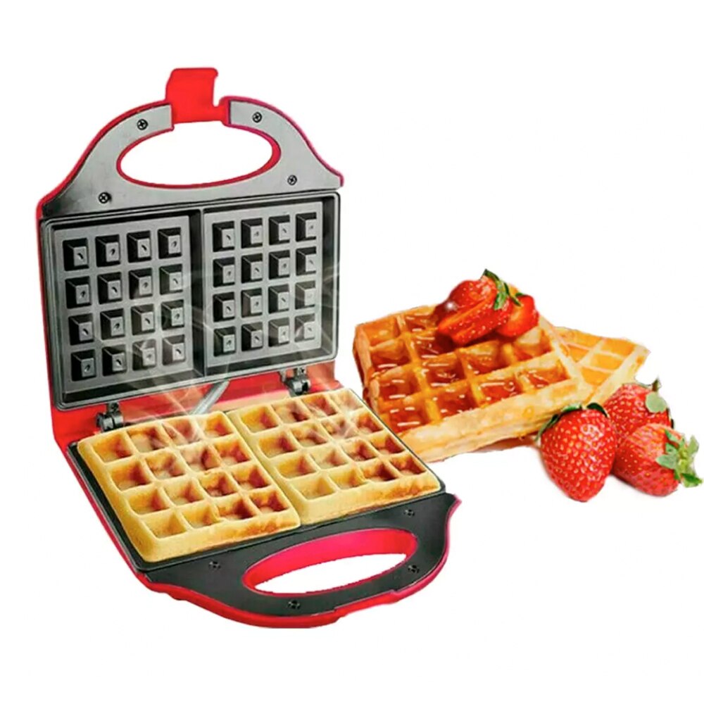 Elektrische Wafel Machine Sandwich Cake Keukenapparatuur Ontbijt Wafel 220 V Rood