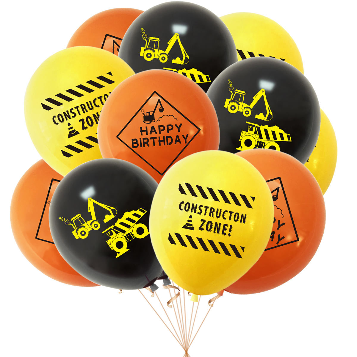 43 stk bygge lastbil tema del ballon bulldozer fødselsdag flag kage gravemaskine ballon sæt tillykke med fødselsdagen fest indretning til barn