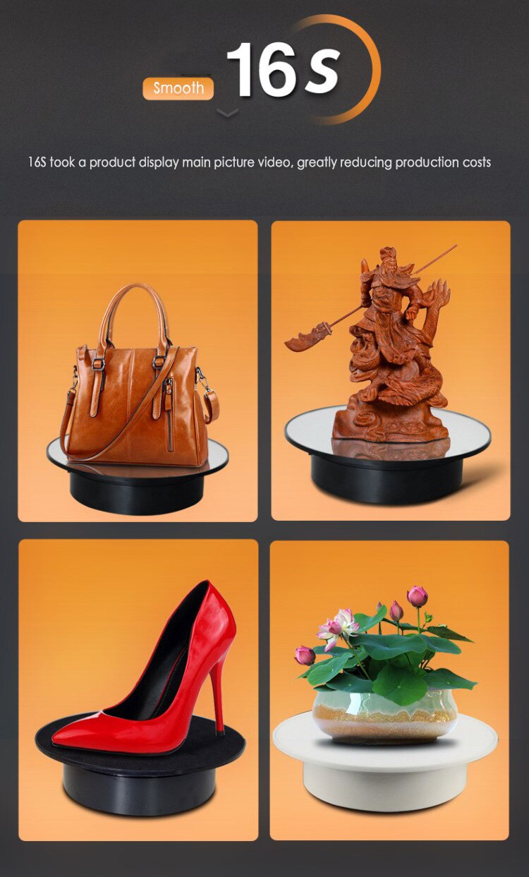 Electric Battery Rotating Table Photo Photography Props Video Turntable Jewelry Rotating Frame Large Load-bearing Display Stand