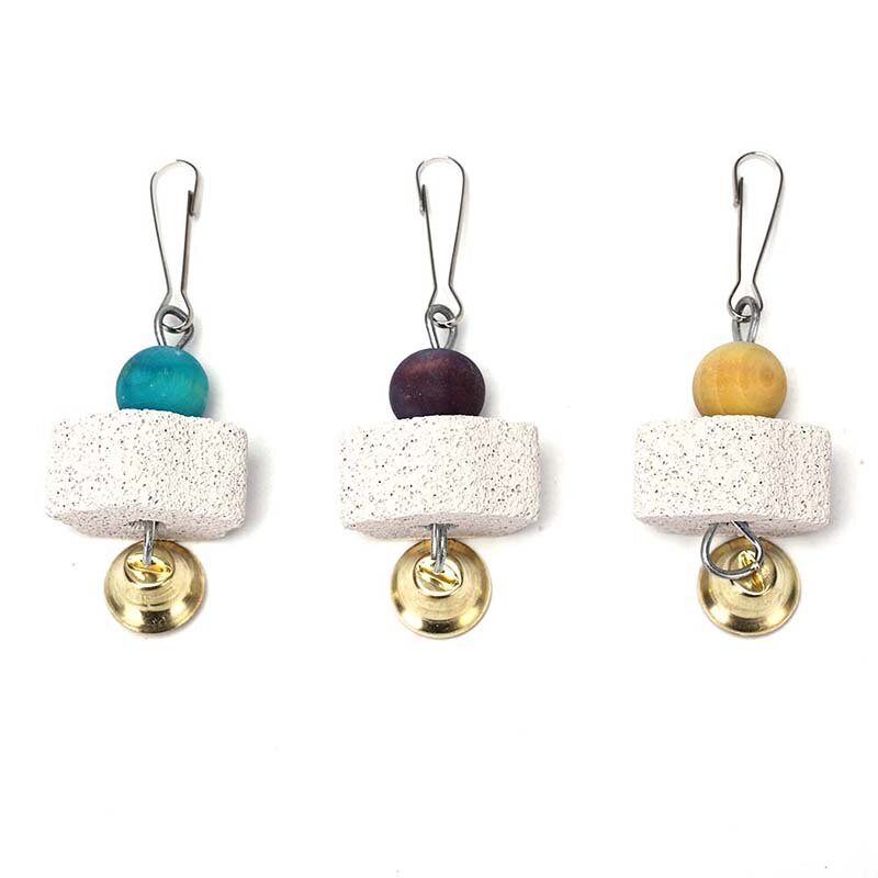 nouveauté perroquet bouche meulage blabla pierre oiseau jouet molaire pierre Cage jouets perruche calopsitte Budgie produits