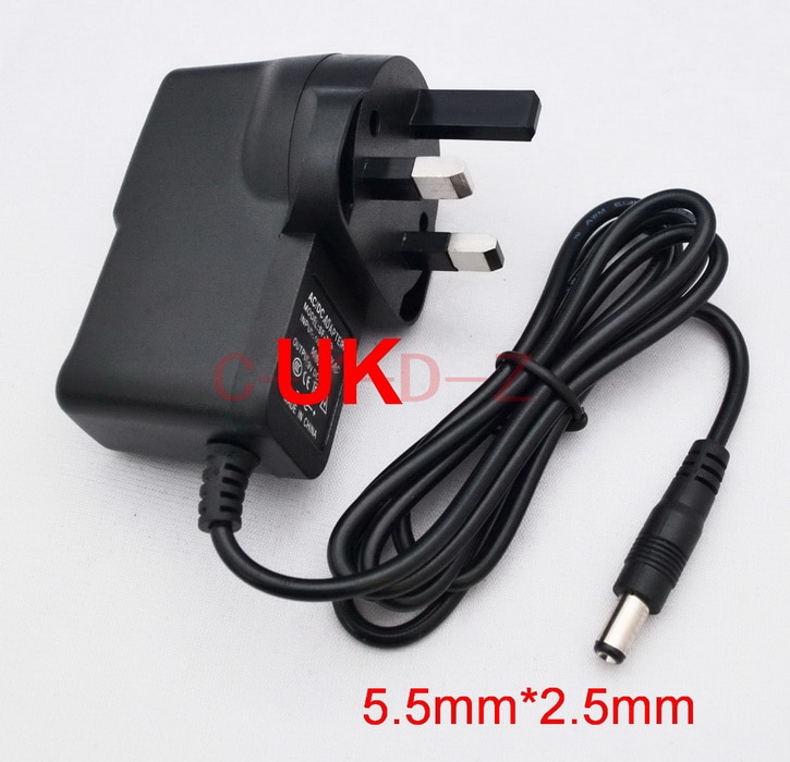 UK AC/DC 4.5V 1A 200mA 300mA 400mA 500mA 600mA 700mA 800mA 900mA 1000mA 9V 12V switching power supply spina di adattatore 5.5 millimetri x 2.5 millimetri