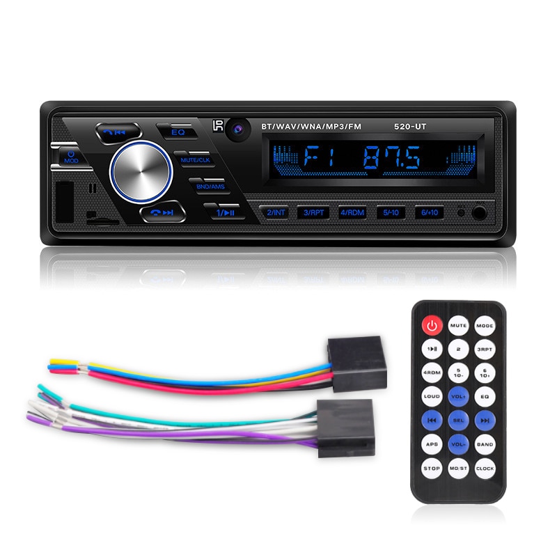 AZGIANT 12 v/24 v Auto Vrachtwagen Radio Bluetooth 1Din Auto Stereo Speler Telefoon AUX ISO Interface MP3 FM /USB/Radio Afstandsbediening