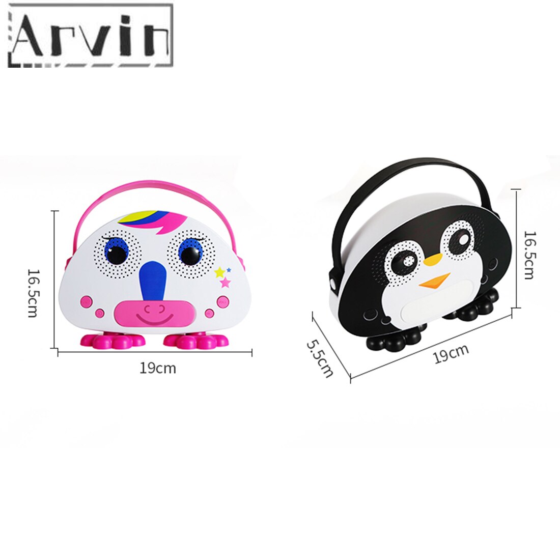 Altavoz Bluetooth portátil para niños, barra de sonido inalámbrica, máquina de Karaoke con micrófono, juguete interactivo, para niños-negro y blanco