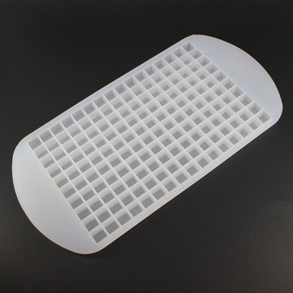 Populær silikone 160 hulrum mini firkantet isterning bakke maker skimmel skimmel: Hvid