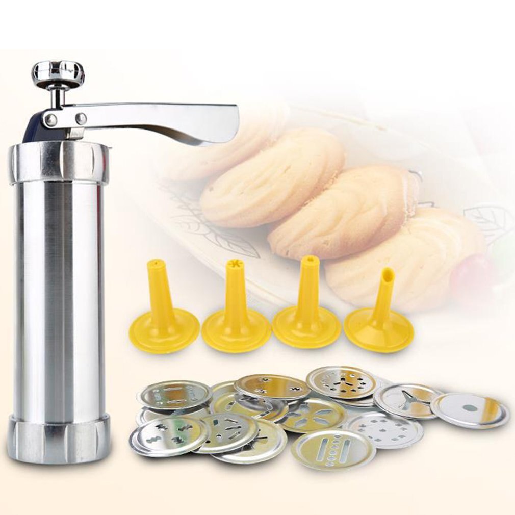 Boterkoekvorm pistool decoratiepistool aluminiumlegering vat koekjesmachine praktische keuken bakgereedschappen