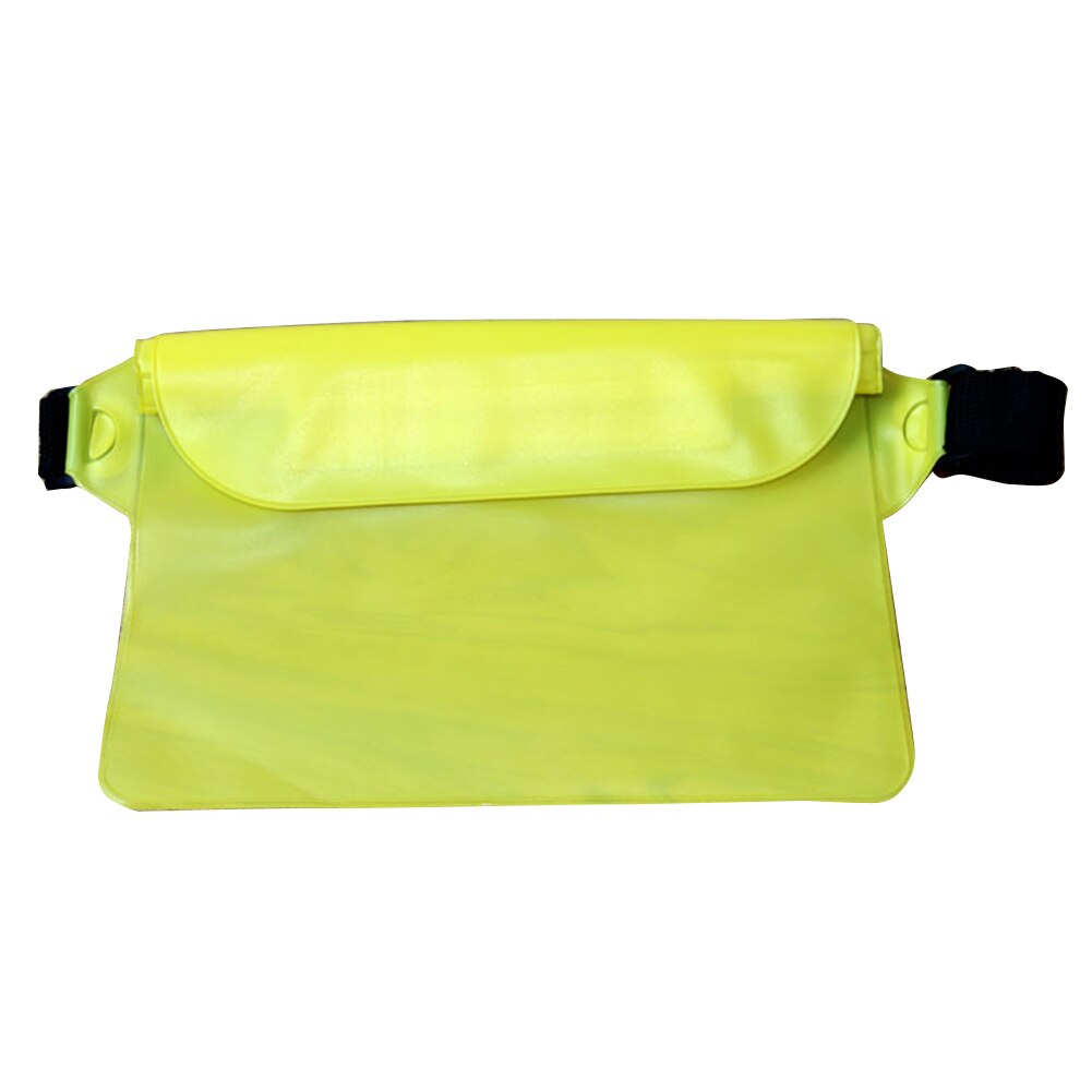 Utendørs sport bading strand stor kapasitet pvc vanntett undervanns midjeveske fanny pack strand tørr veske telefonveske lommebok: Gul
