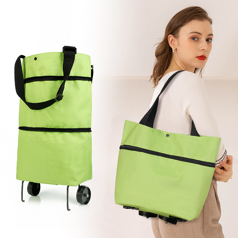Folding Shopping Pull Cart Trolley Bag With Wheels Foldable Shopping Bags Reusable Grocery Bags Food Organizer Vegetables Bag