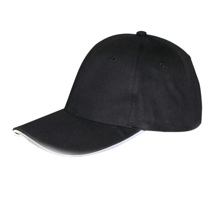 Cool LED Baseball Cap Battery Operated Shine at night Cotton Peaked Hat Outdoor Sports Wear With Adjustable Back Closure: 10