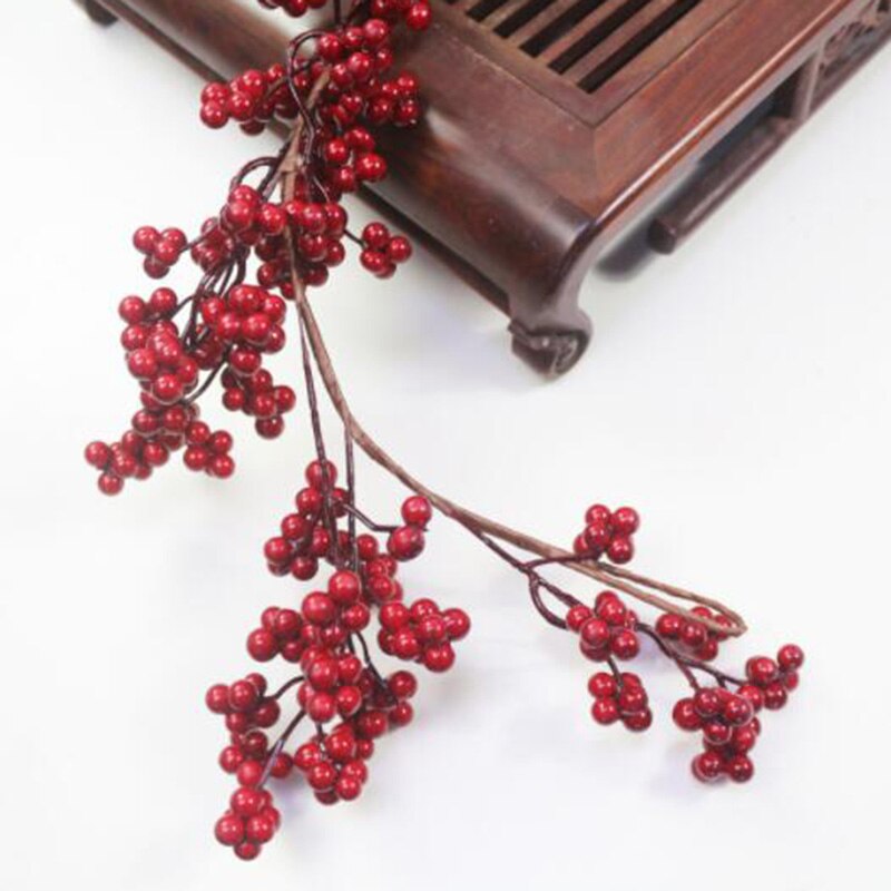 Guirlande De Noël Artificielle 2m Avec Baies Rouges Et Feuilles De Houx - Décoration Flexible Pour Sapin, Porte, Balcon Ou Intérieur - 7