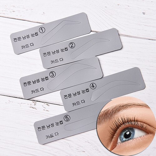 5 pièces pochoirs à sourcils professionnels pour homme 5 Types modèle à sourcils outils de maquillage pochoirs pour sourcils