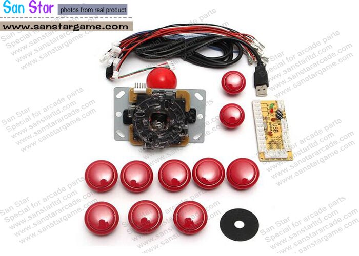 DIY Kits Arcade Controller Joystick Push Button for Arcade Game Machine to build up fighting Stick