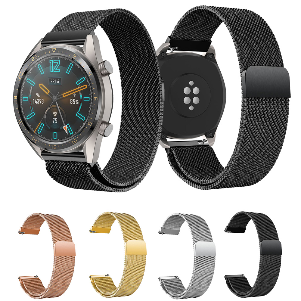 Voor huawei watch  gt 2 42mm gt  gt2 46mm horlogeband magnetische milanese armband roestvrij staal 20mm 22mm horlogeband