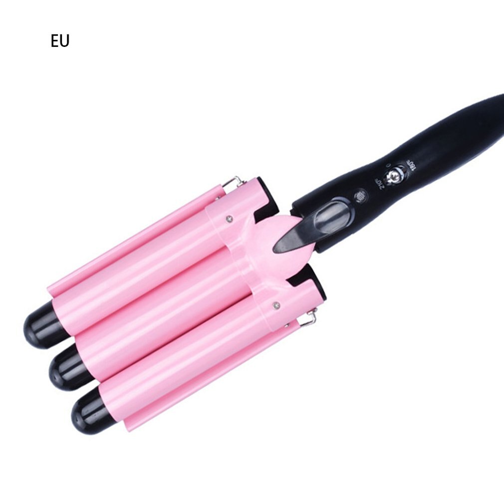 Bigoudi lisseur peignes revêtement en céramique bigoudi oeuf rouleau ondulé forme outils Beatuy cheveux soins outils: 20mm Pink / EU