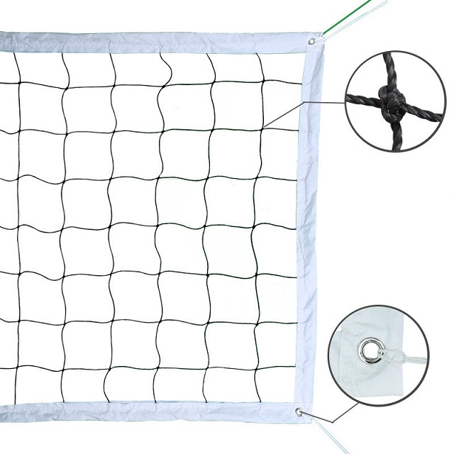 Utomhus beachvolleybollnät 960 x 100cm volleybollnät träningsstandard tennis badmintonnät för inomhusbruk: Vit