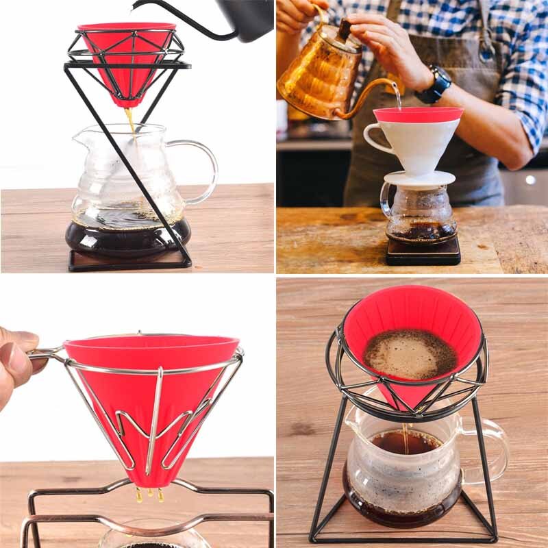 Filtre à café en Gel de silice réutilisable Dolce Gusto, dosettes pliables, couleur sucre, entonnoir à café pour Barista