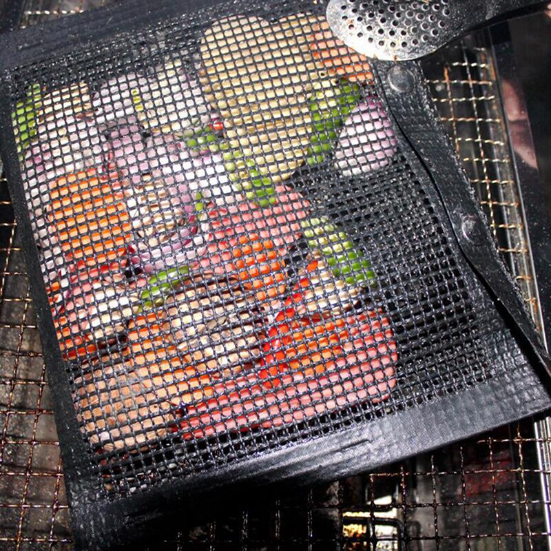 Khgdnor Non-stick Mesh Grillen Bag Herbruikbare Bbq Groente-en Vlees Opbergtas Barbecue Hittebestendige Tassen