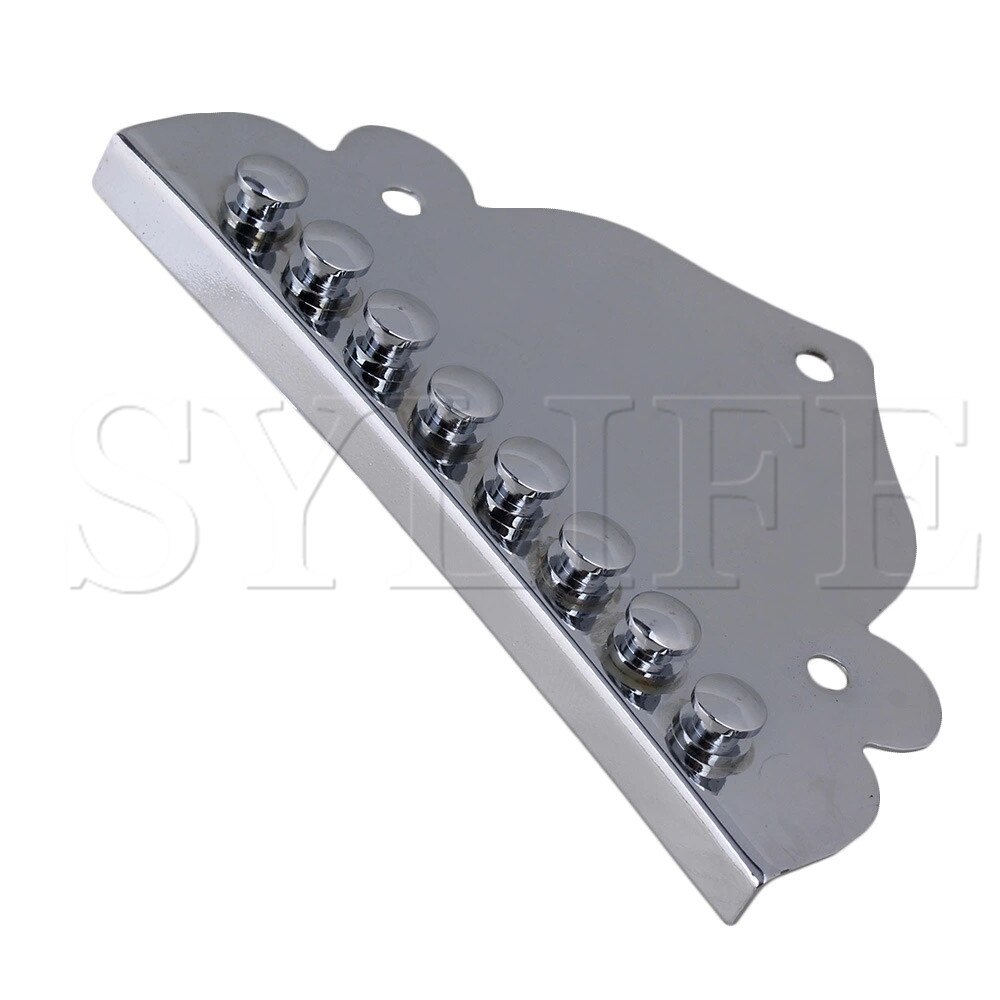 70 x 41 mm förkromad metall 8 strängad mandolin gitarr bakstycke silve