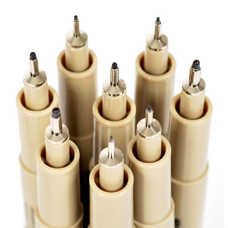 8 pcs/pack Needle Drawing Pen Art Sets Hook fine point Line Pen