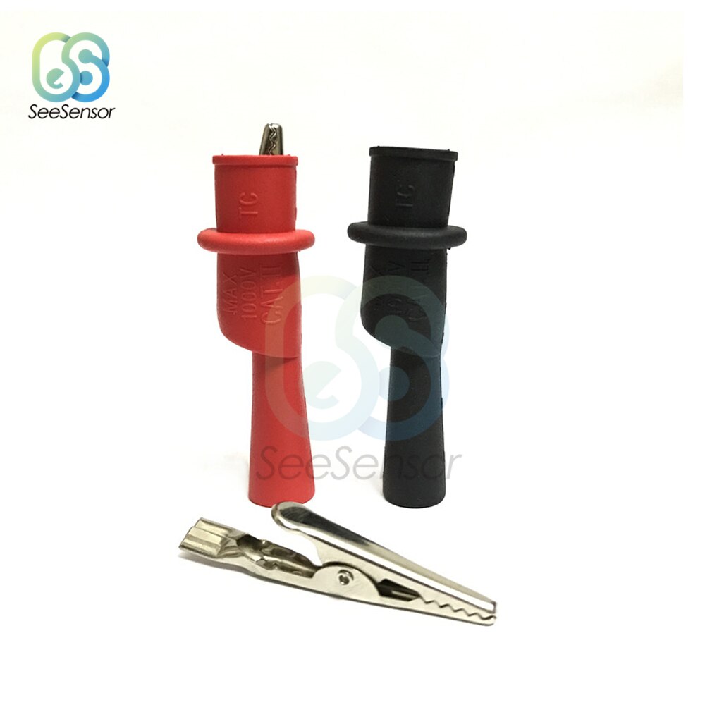 1 Paare Alligator Krokodil Prüfung Clips Schellen für Multimeter Tester Sonde Elektrische Klemme testen Sonde Meter