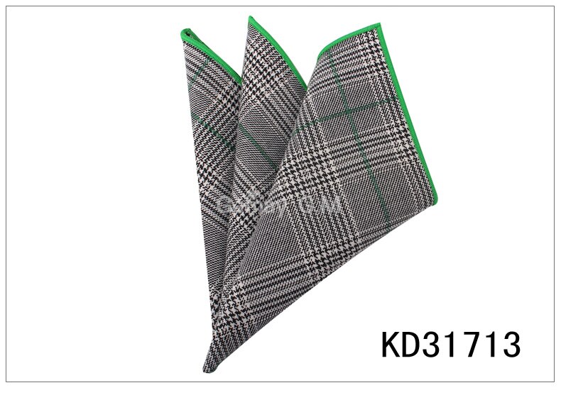 Suits Pocket Square For Men Business Chest Towel Hanky Gentlemen Hankies Classic Plaid Mens Handkerchief: KD31713