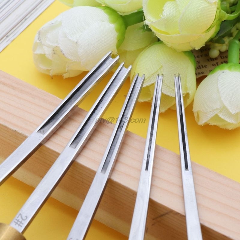 Borde de cuero Creaser hoja de acero ébano Blackwood ranura poco profunda Craft Mark Tool