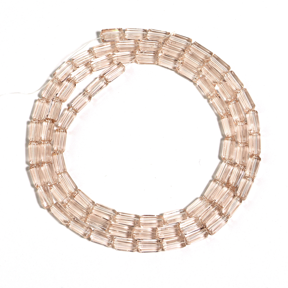 1 hebra de cuentas de cristal rectangulares, cuentas sueltas coloridas para fabricación de joyería, pulseras DIY, accesorios para collares hechos a mano: M / Multicolor