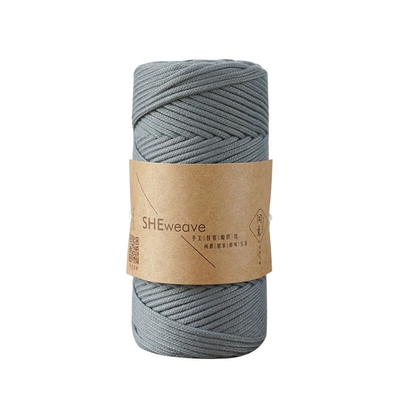 Macrame Cord 3mm x109 yd Soft Macrame Rope for macrame bag Wall Hanging Macrame Supplies Bohemia Dream Catcher DIY: Gray