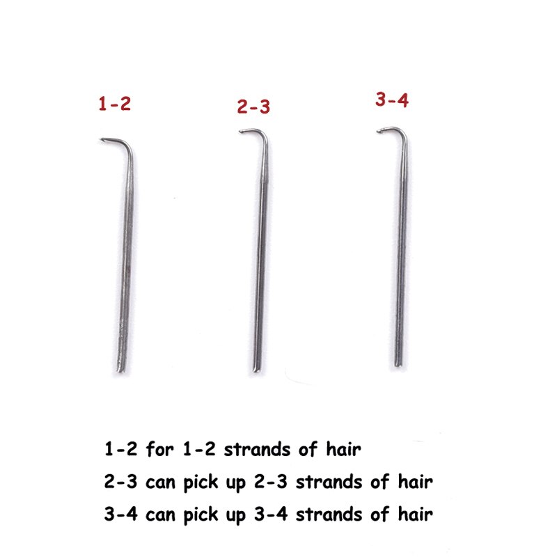 4pcs Ventilating Needles +1 Brass Holder To Make Full Hair Lace Front Wig Toupee Hairpiece Wig Knotting Hook Sets
