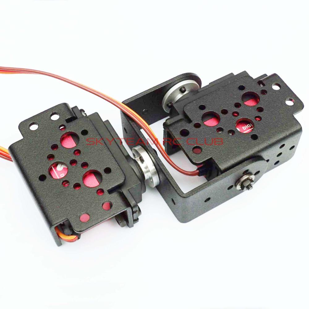 Enhanced Servo Rotory Rotatable Platfrom 2DOF servo robot arm camera track platform with digital servos metallic construction