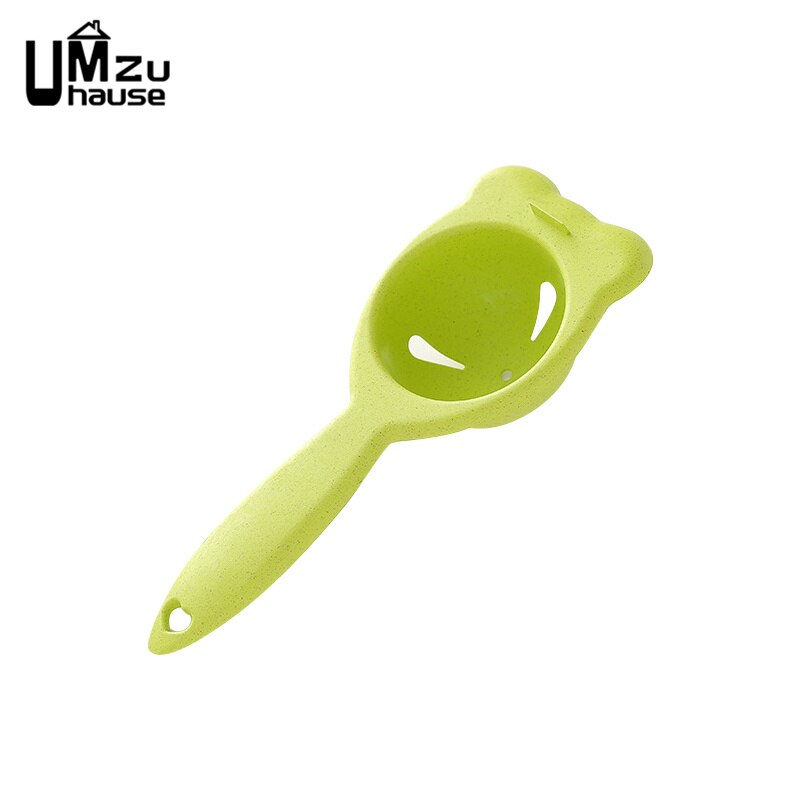 Egg White Yolk Separators Kitchen Dining Tools Clear Liquid Filter Gadgets Cooking Dinner Albumen Protein Food Divider Organizer: Green