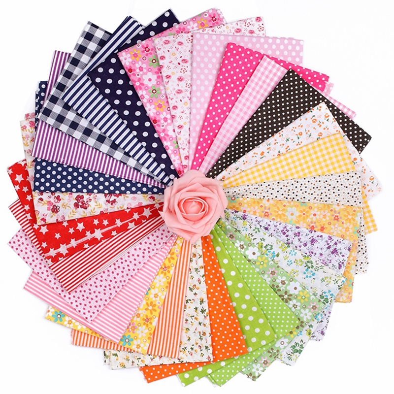 32 Pcs 25X25 Cm Gemengde Bedrukt Katoen Naaien Quilten Stoffen Basic Voor Patchwork Handwerken Diy Handgemaakte Doek: Default Title