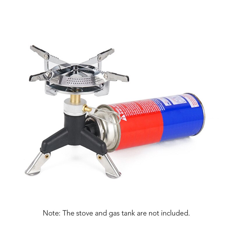 Lixada 3500W Draagbare Outdoor Camping Gasfornuis Vouwen Wandelen Backpacken Picknick Ultralight Koken Gasbrander Kachel Oven: Stove with Adapter