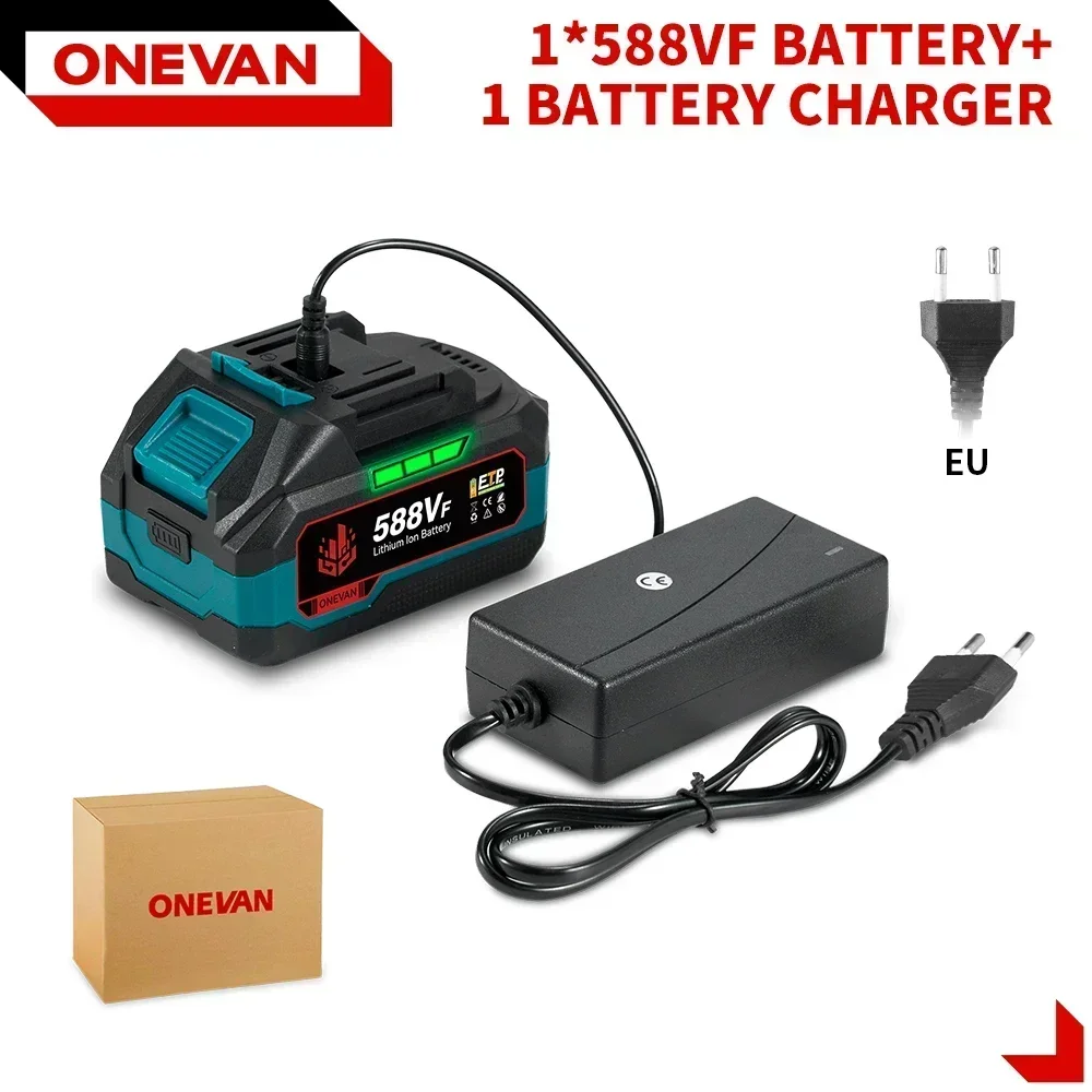 Wiederaufladbare Lithium-Batterie 22900 mAh 29900 mAh Batterie 588VF Kapazität Anzeige Für Makita 18 V Elektrische Schlüssel Bohrer Power werkzeug: YELLOW