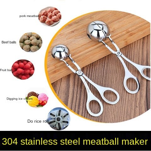 Pastillero de acero inoxidable para hacer albóndigas, bola redonda, Bola de carne, Clip, Bola de pescado, 304