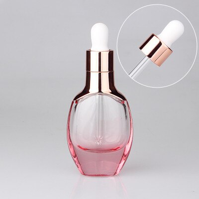 30ml Rohre Tropfer Flasche Aromatherapie Flüssigkeit für Ätherisches Reise Bunte Rose Gold Massage Öl Pipette Nachfüllbare Flaschen: orange